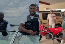 Ibrahim Mahama gifts Anthony Joshua expensive motorbike worth about GH₵100,000