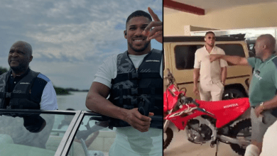 Ibrahim Mahama gifts Anthony Joshua expensive motorbike worth about GH₵100,000