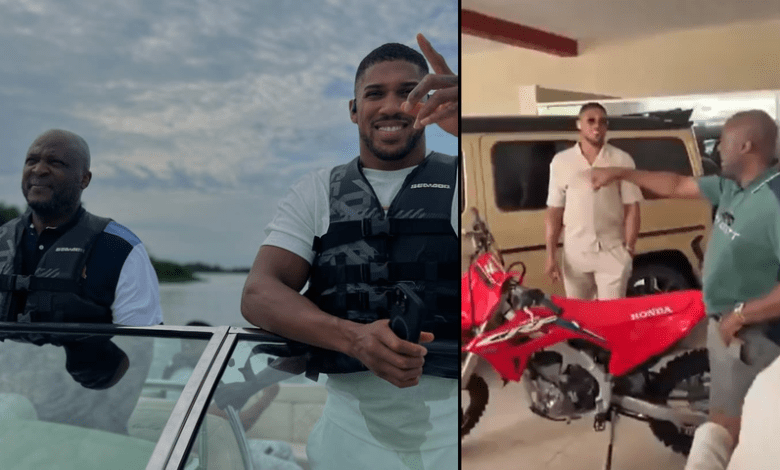 Ibrahim Mahama gifts Anthony Joshua expensive motorbike worth about GH₵100,000